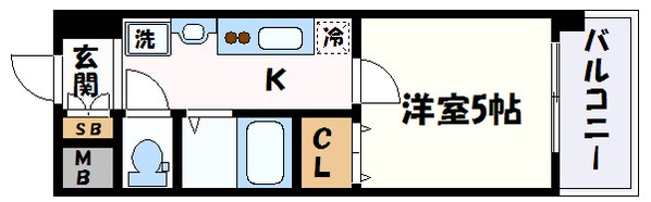 エスリード南堀江リバーサイドの物件間取画像